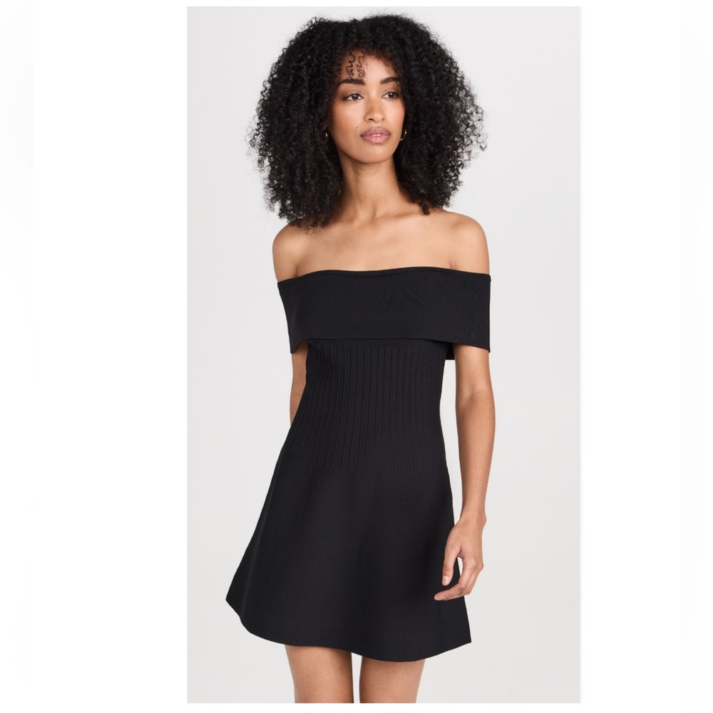 STAUD Mini Artistry Dress Black